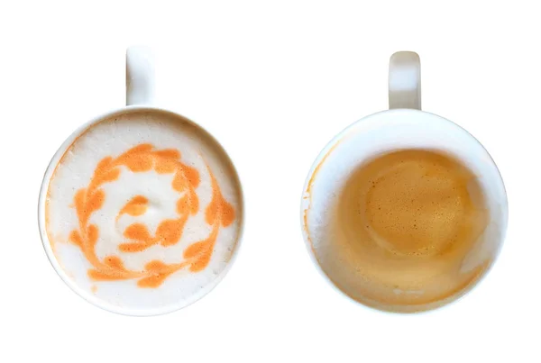 Білий Кубок тайський помаранчевий чаю з молоком піни поверхні — стокове фото