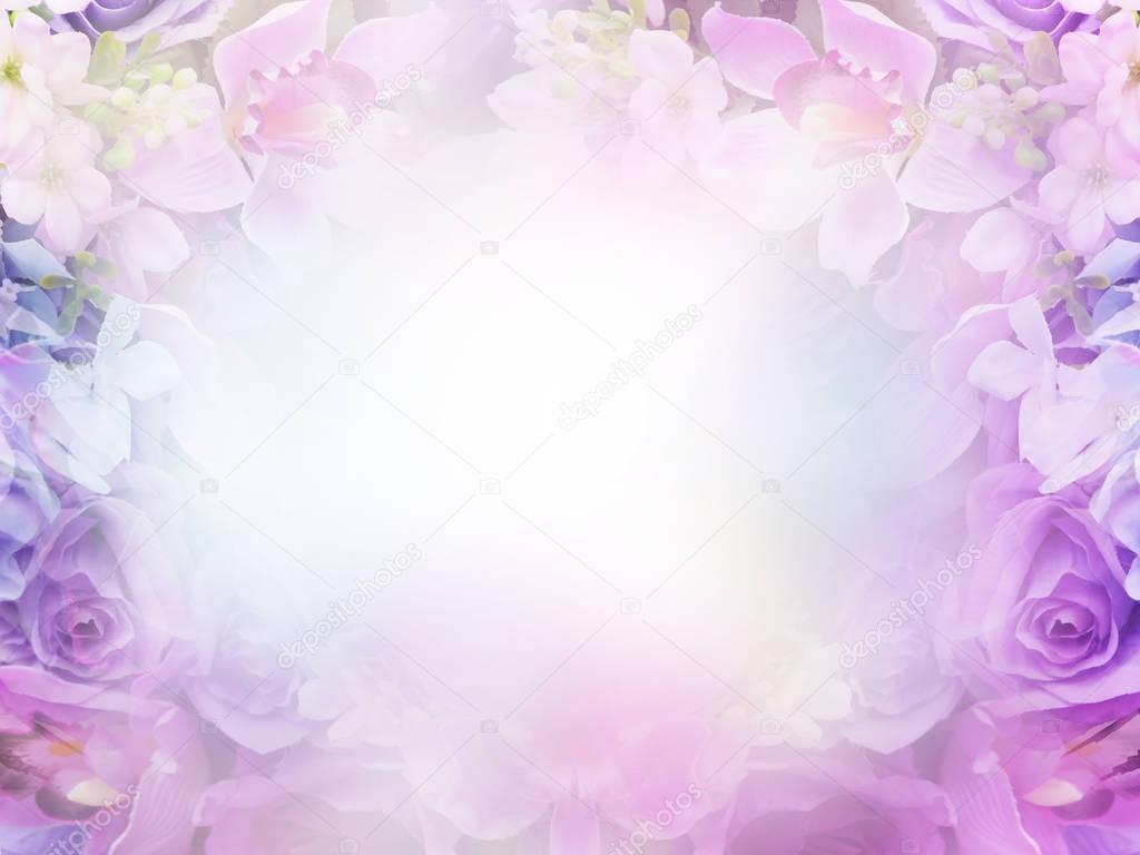 Floral abstract pastel background with copy space. 