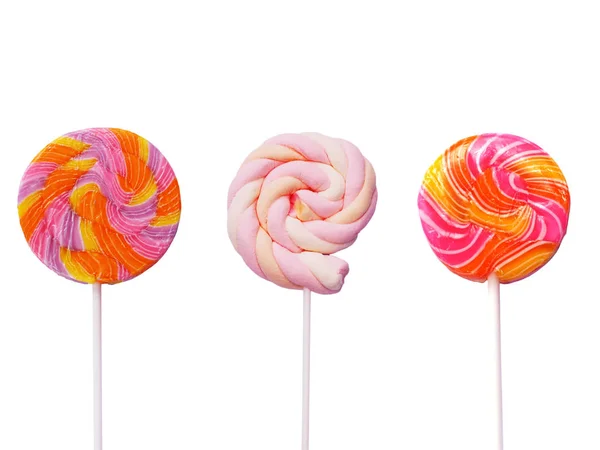 Lollipop colorido aislado sobre fondo blanco. — Foto de Stock