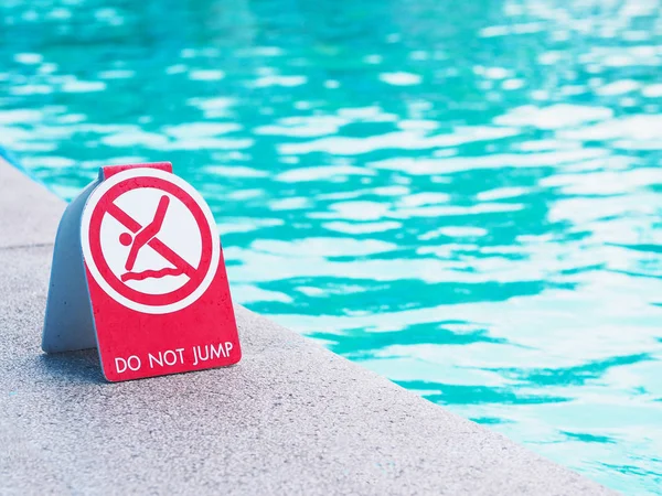 Do not jump into water sign Royalty Free Stock Photos