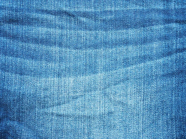 Närbild blå denim textil bakgrund. — Stockfoto