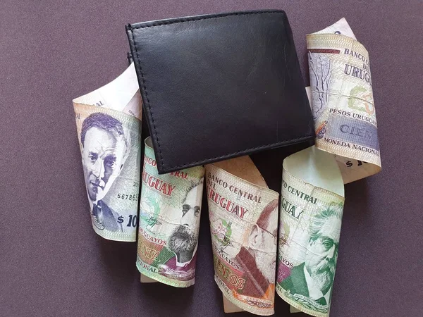 Экономика и финансы с уругвайскими деньгами — стоковое фото
