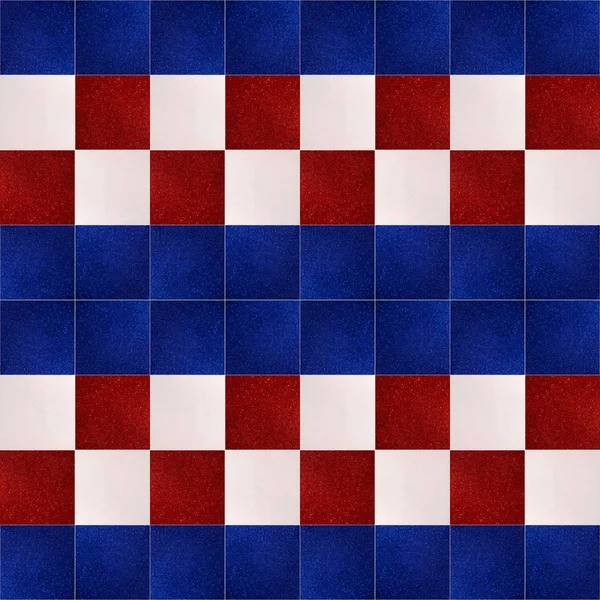 Design avec motif géométrique aux couleurs bleu, blanc et rouge — Photo