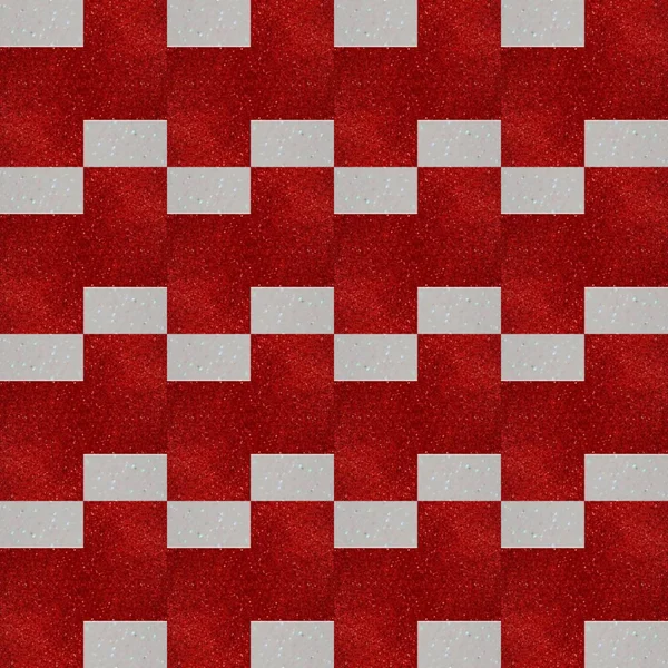 Diseño con patrón geométrico en colores rojo y blanco —  Fotos de Stock