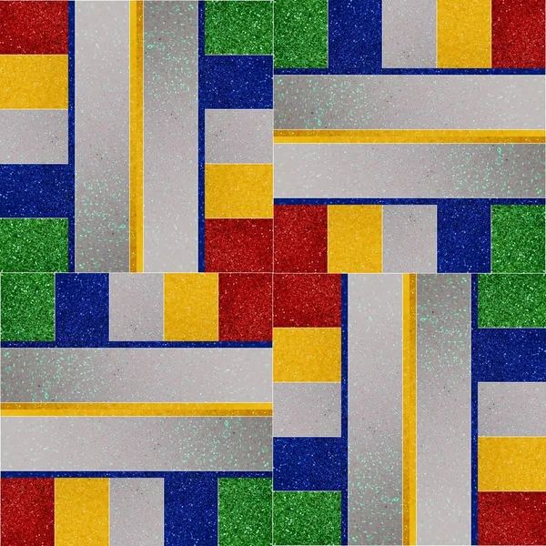 Ontwerp met geometrisch patroon in verschillende kleuren — Stockfoto