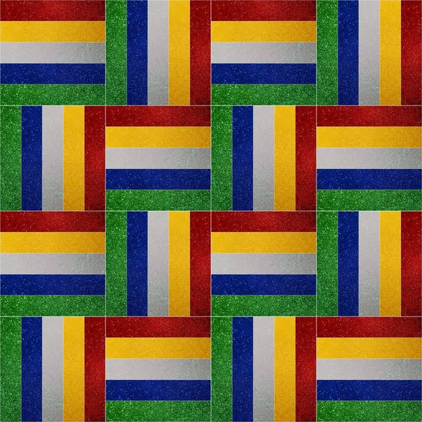 Σχέδιο με γεωμετρικό σχέδιο σε διάφορα χρώματα — Φωτογραφία Αρχείου