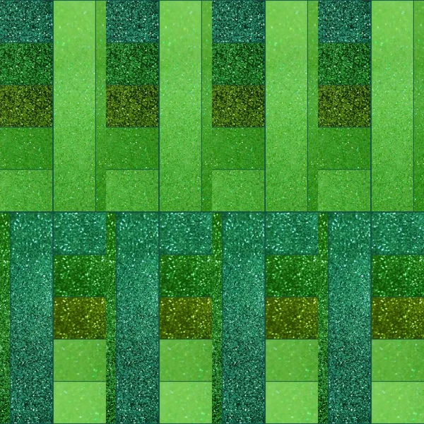 Kreatives Design mit geometrischen Mustern in grünen Farben — Stockfoto