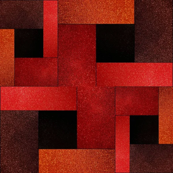 Креативный дизайн с геометрическим рисунком в черно-красных цветах — стоковое фото
