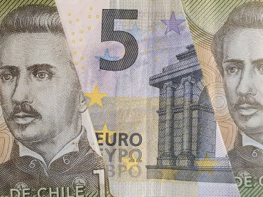 Avrupa banknotuna ve Şili faturalarına yaklaşım