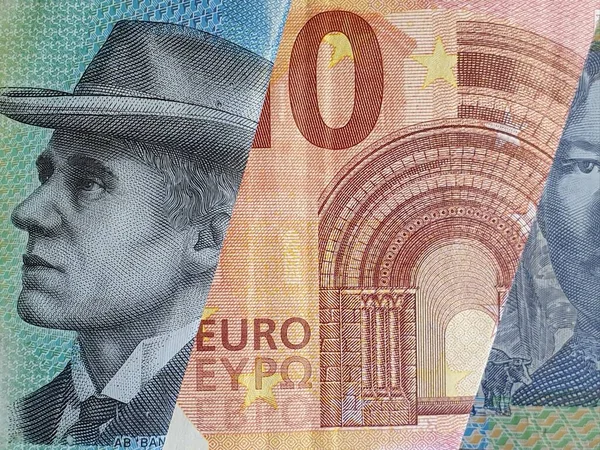 Benadering Van Europese Bankbiljetten Australische Biljetten — Stockfoto