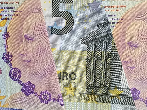 Podejście Banknotów Europejskich Argentyńskich Nominale 100 Pesos — Zdjęcie stockowe