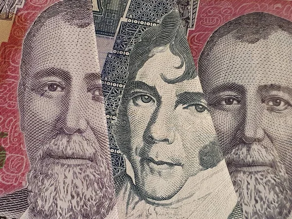 Podejście Banknotów Gwatemalskich Różnych Nominałach Tłach Fakturach — Zdjęcie stockowe