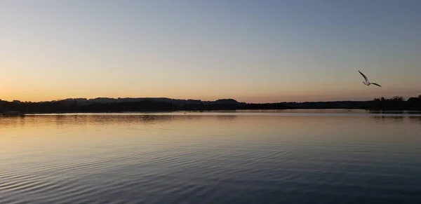 Landskap Chiemsee Sjö Tyskland Höstsäsongen — Stockfoto