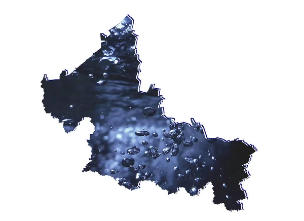 Χάρτης Της Πολιτείας San Luis Potosi Κινούμενη Εικόνα Νερού Και — Φωτογραφία Αρχείου