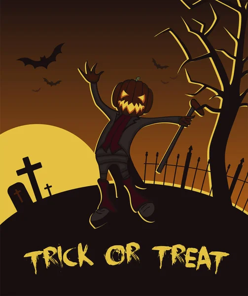 Halloween-Party-Illustration Terror — Stockvektor