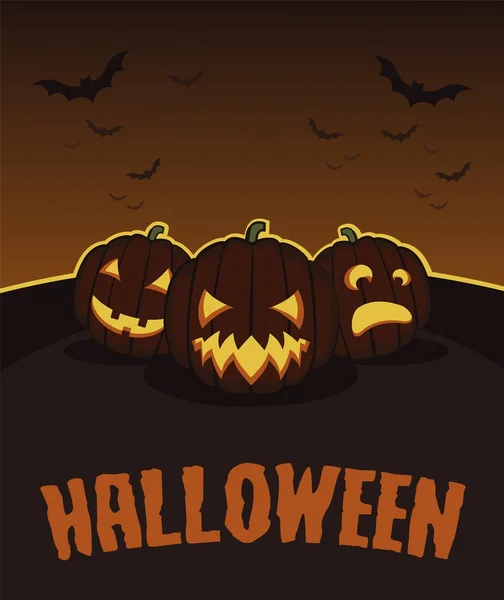 Halloween Party ilustrace teror — Stockový vektor