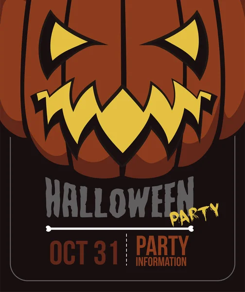 Halloween Party illusztráció terror — Stock Vector