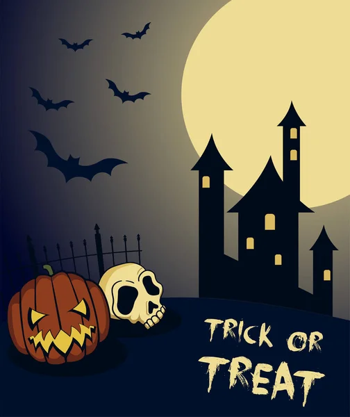 Halloween Party illusztráció terror — Stock Vector