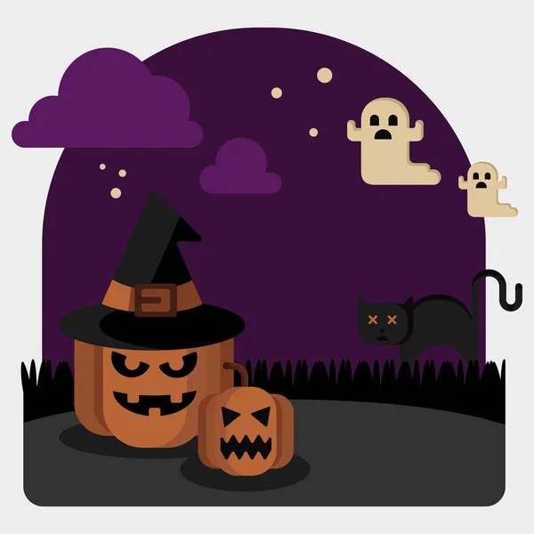 Halloween terreur illustratie vector — Stockvector