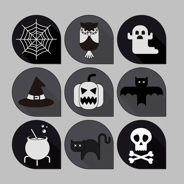Halloween variety of  icons set — Stock Vector