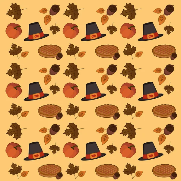 Thanksgiving day pattern wallpaper — Stock Vector