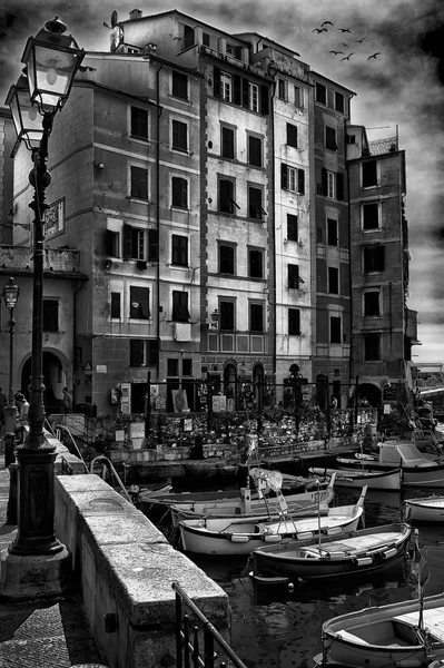 Camogli in black and white — Stock Photo, Image