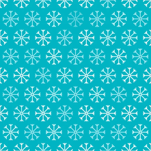 Seamless Snowflakes Blue and White Retro Vector Background — Stock Vector