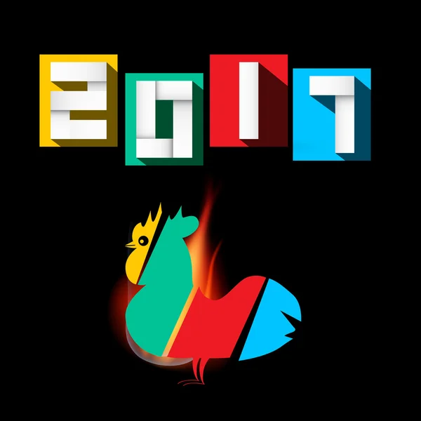 2017 Année du coq . — Image vectorielle
