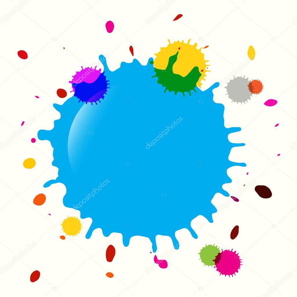 Splashes Vector Background. Blots, Stains Isolated on White Background.