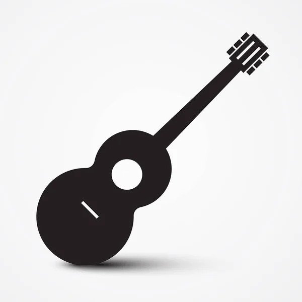 Guitar Icon. Simple Vector Musical Instrument Symbol. — Stock Vector