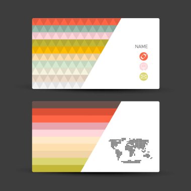 Kartvizit küme. Vektör kağıt nesneleri.