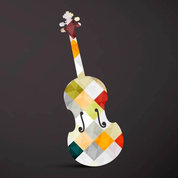 小提琴。抽象矢量乐器。音乐符号. — 图库矢量图片