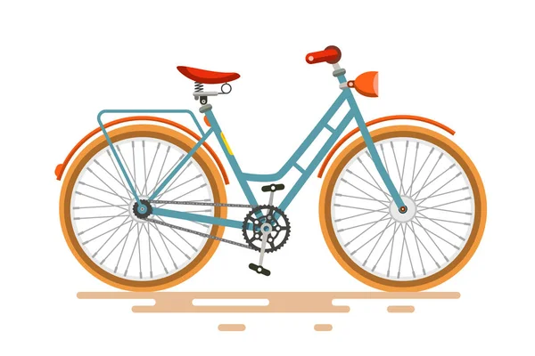 Vintage Vector fiets. Retro fiets geïsoleerd op witte achtergrond. — Stockvector