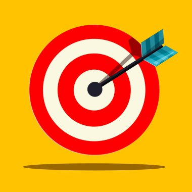 Hedef simgesi. Vektör düz tasarlamak.