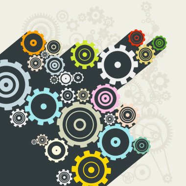 SMM düz tasarım uzun gölge vektör çizim