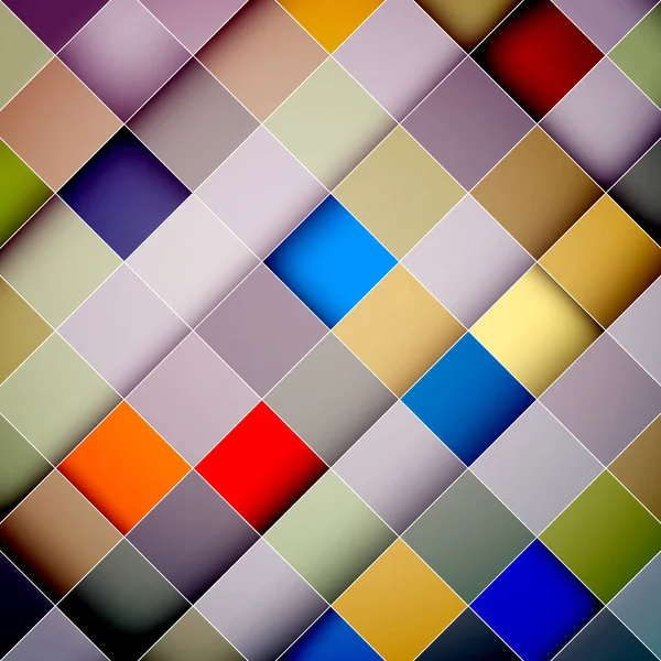 Bunte Quadrate Vektor diagonal abstrakten Hintergrund — Stockvektor