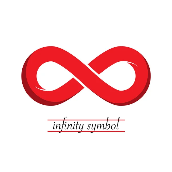 Vector de símbolo de infinito rojo — Vector de stock