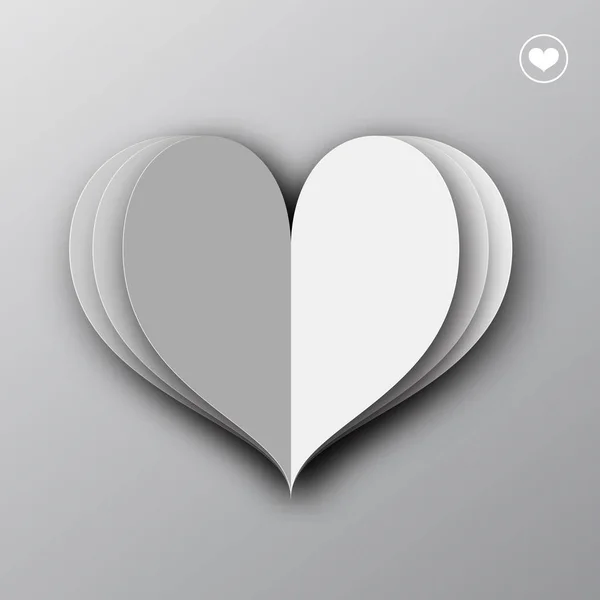 Vektor papír Origami srdce. Prázdná je Valentýn přání. — Stockový vektor