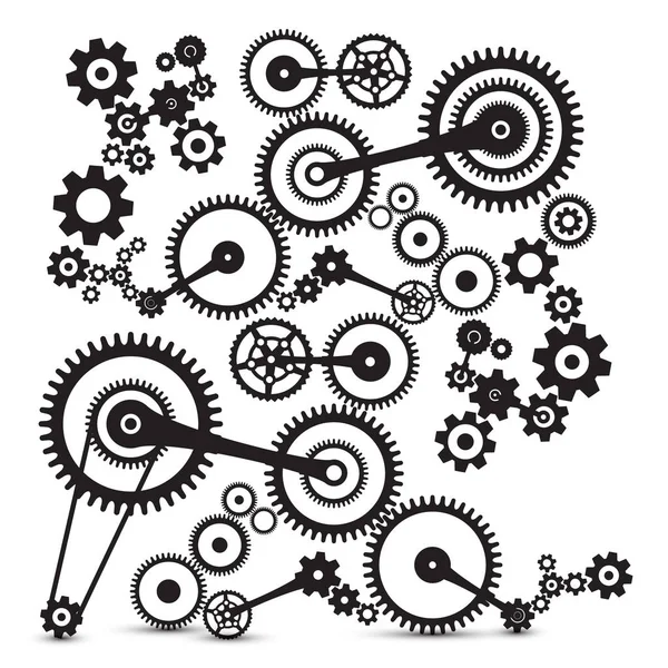 Cogs, Gears. Symbole vectoriel de machines rétro . — Image vectorielle