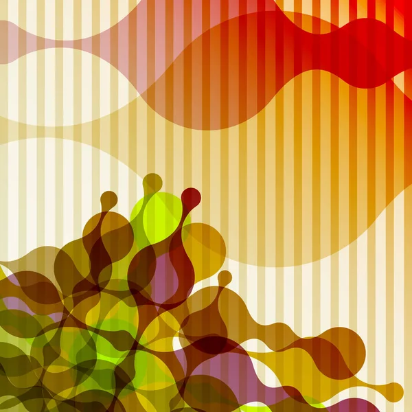 Abstracte achtergrond. Warme kleuren vloeibare vormen achtergrond. Vector Wallpaper. — Stockvector