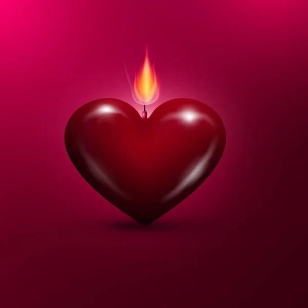Hjerteformet lille lys. Vektor Valentinsdag Baggrund . – Stock-vektor