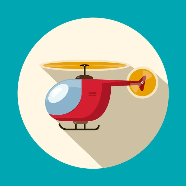Helicopter Flat Design Symbol. Vector Icon. — Stock Vector