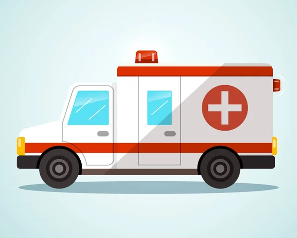 Ambulans bil. Platt Design vektorillustration. — Stock vektor