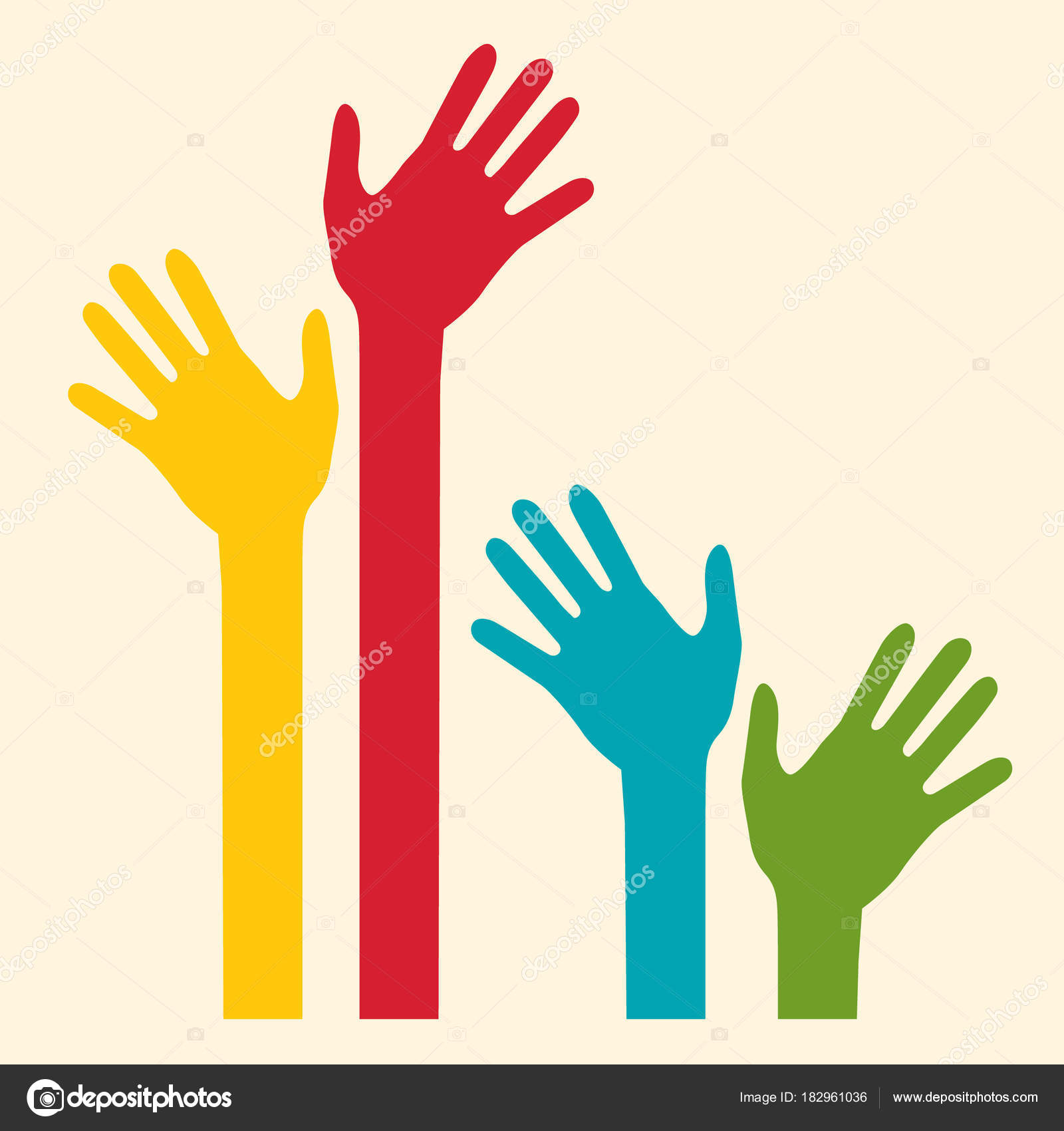 Colorful Palm Hands Stock Vector Image by ©mejn 182961036