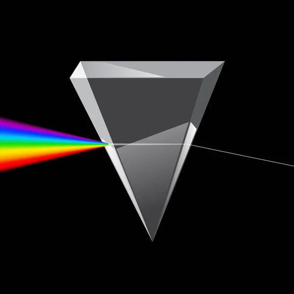 Refraction of Light Through a Prism. Vector. — Stock Vector