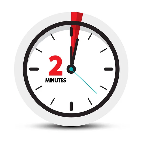 Символ часов "Две минуты". Векторная 2-минутная икона . — стоковый вектор