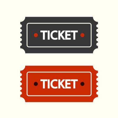 Basit vektör düz bilet sembol 
