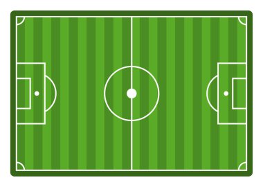Futbol sahası. Üstten Görünüm boş vektör Futbol Stadyumu.