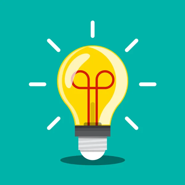 Icono de bombilla. Idea vectorial o símbolo de inspiración. Luz . — Vector de stock