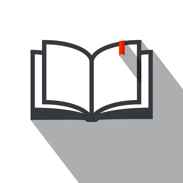 Icono del libro. Símbolo de educación de diseño plano vectorial simple . — Vector de stock